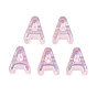UV Plating Transparent Acrylic European Beads, Large Hole Beads
