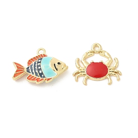Подвески из эмали и сплава, золотые