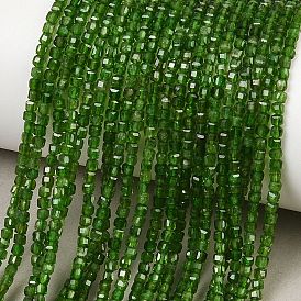 Натуральный зеленый диопсид бисер нити, граненый стол, вырезанный куб, класс АА