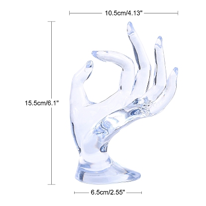 Plastic Ring Display Hand Model, for OK
