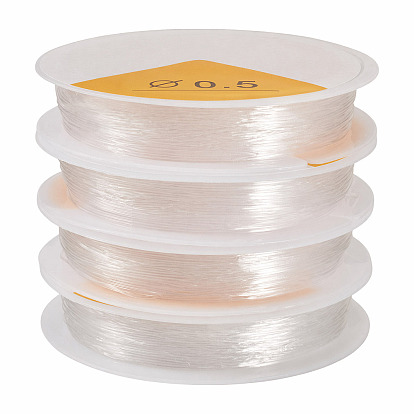 4 rollos de hilo elástico de cristal redondo, para pulseras, joyería de piedras preciosas, fabricación de abalorios, artesanía