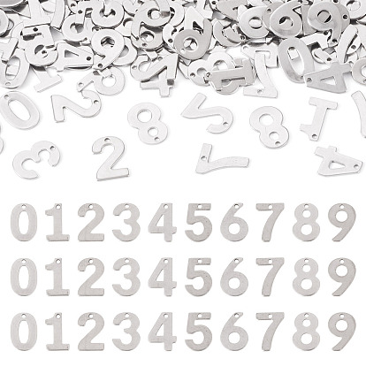 100 шт 10 стили 201 подвески из нержавеющей стали, цвет нержавеющей стали