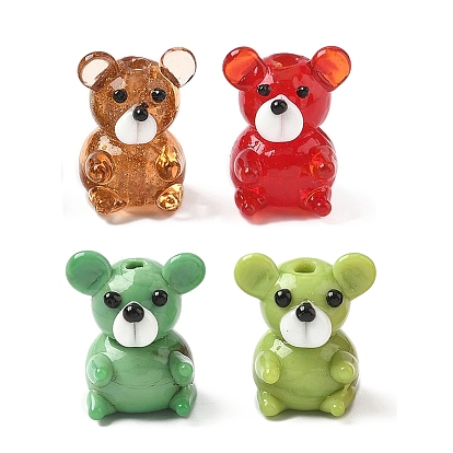 Бусины лэмпворк , медведь