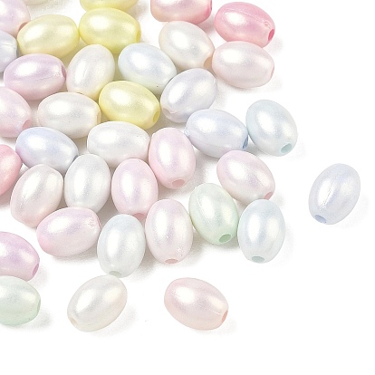 Pearlized Opaque Acrylic Beads, Rice
