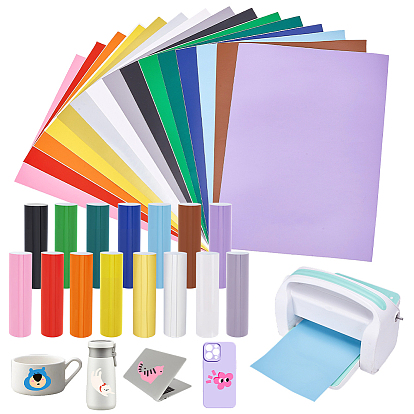 45шт. 15цветные листы ПВХ термотрансферной виниловой пленки, утюг на виниле для футболки, украшения одежды ткани, прямоугольные