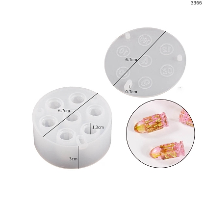 Bullet Dices Food Grade Silicone Molds, Resin Casting Molds, for UV Resin, Epoxy Resin Craft Making