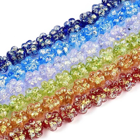 Нити из фольги в технике лэмпворк, цветок