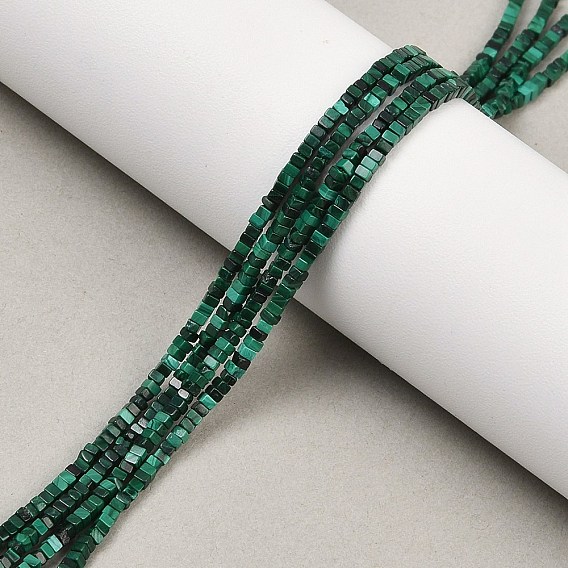 Нити из натурального малахителя, квадратный