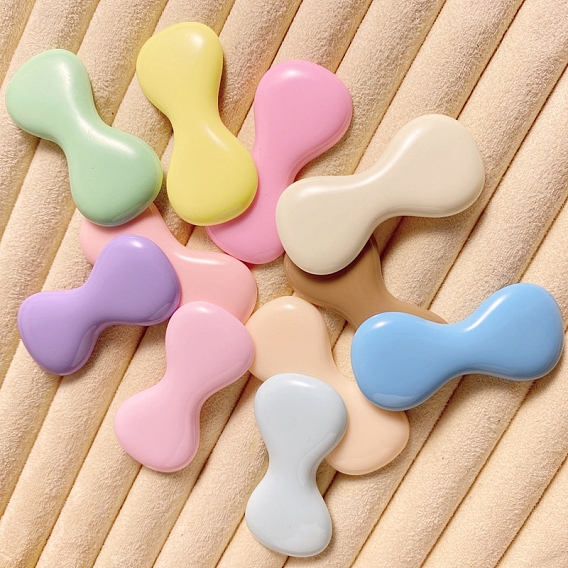 Непрозрачные кабошоны из смолы, бантом