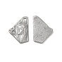 304 Stainless Steel Pendant Cabochon Settings, Polygon Shape with Woman Pattern