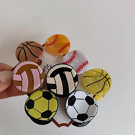 Ball Theme Acetate Claw Hair Clips, for Girls Kids