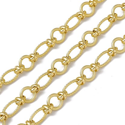 Brass Oval & Ring & Kont Link Chains, with Spool, Unwelded, Long-Lasting Plated, Cadmium Free & Nickel Free & Lead Free