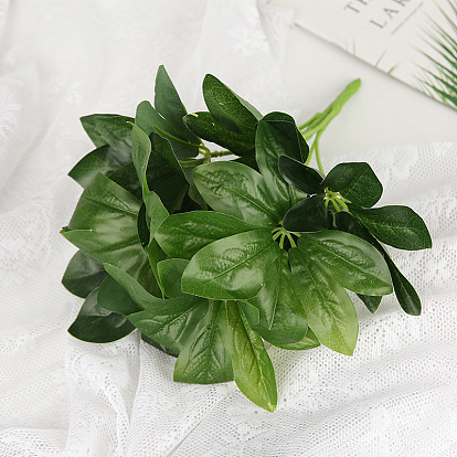 Simulation of green plant fortune leaves bunches of seven-star grass potted decoration flower arrangement indoor plant wall materials simulation fortune leaves