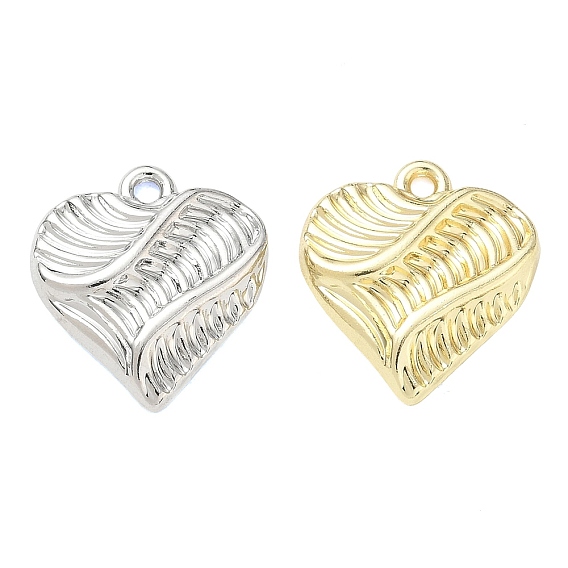 Alloy Pendants, Heart Charm, Rack Plating