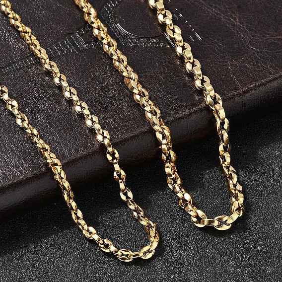 4мм 304 ожерелья из нержавеющей стали с кофейными зернами для женщин, вакуумное покрытие pvd