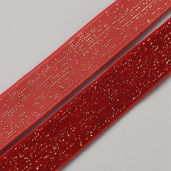 2 ярдов блестящие односторонние бархатные ленты, полиэфирная лента для новогоднего украшения дома, Подарочная упаковка