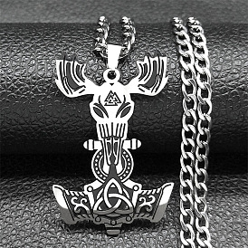 201 нержавеющая сталь викинг мьельнир молот тора кулон витая цепь ожерелья для мужчин