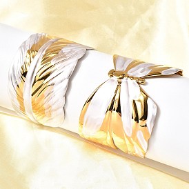 304 женские браслеты-манжеты из нержавеющей стали, реальный 18 k позолоченный и цвет нержавеющей стали