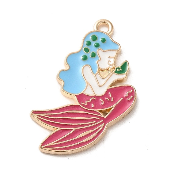 Подвески из эмали и сплава, золотой свет, очарование русалки