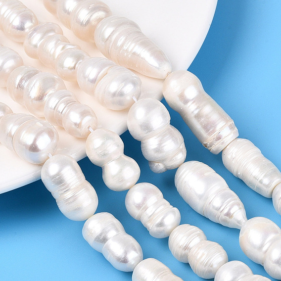 Натуральный жемчуг в стиле барокко кеши, зарождающаяся жемчужина, желобчатый, число 8