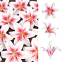 PVC Artificial Lily Flower Heads, for Wedding Home Decorations