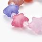 Frosted Acrylic Beads Kids Stretch Bracelets, with Synthetical Moonstone Beads, Star