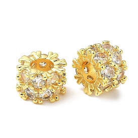 Латунные микро проложить Цирконий Европейский бисером, долговечный, бусины с большим отверстием