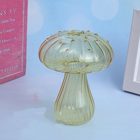 Glass Mushroom Shape Vase, Micro Landscape Home Dollhouse Accessories, Pretending Prop Decorations