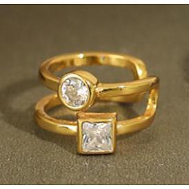 925 Manschettenohrringe aus Sterlingsilber, Einfache, doppellagige, vielseitige Ohrringe mit Zirkonia-Intarsien für Frauen