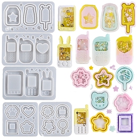 Quicksand Molds, Keychain Silicone Shaker Molds, for UV Resin, Epoxy Resin Craft Making