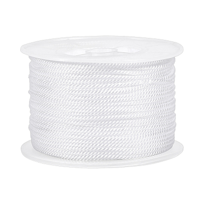 Cordon milan en polyamide, cordon torsadé, ronde, pour création de noeud chinois