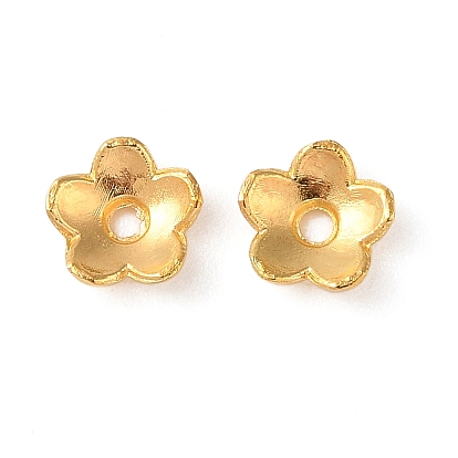 Тибетском стиле сплав шарик крышки, без кадмия и без свинца, цветок