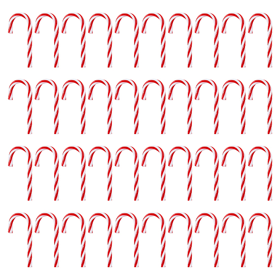 40шт. пластиковые подвески в форме леденца-трости, украшение для подвески на елку