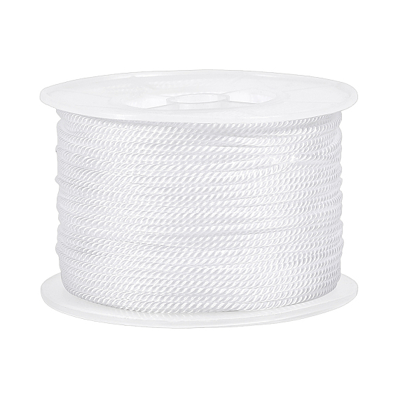 Cordon milan en polyamide, cordon torsadé, ronde, pour création de noeud chinois