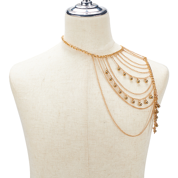 Железный сексуальный плечевой бюстгальтер цепь для тела, украшения для тела с бахромой и кисточками, Свадебная цепочка на руку, летняя пляжная бикини, плечевые ремни для женщин, невест, с пластиковым буртиком