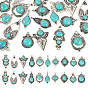 20 шт. 10 стили тибетский стиль сплав паве имитация бирюзы подвески, разнообразные
