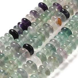Natural Fluorite Beads Strands, Saucer Beads, Rondelle
