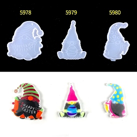 Easter Dwarf Silicone Pendant Molds, For Resin Casting Molds, for UV Resin, Epoxy Resin Jewelry Making