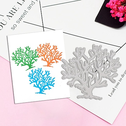 Coral Shape Carbon Steel Cutting Dies Stencils, for DIY Scrapbooking, Photo Album, Decorative Embossing Paper Card