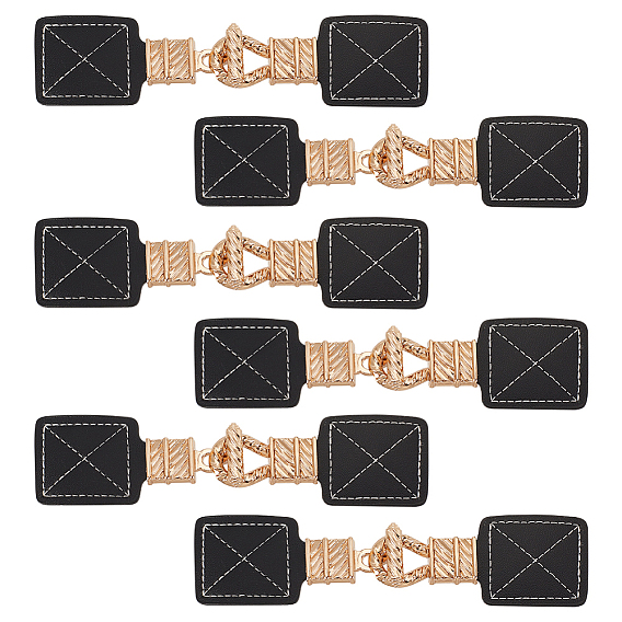 6 Пряжка из искусственной кожи, со сплавочной фурнитурой, для сумки свитер куртка пальто, аксессуары для шитья своими руками