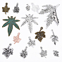 Осенняя тематика подвески из сплава в тибетском стиле, без кадмия и без свинца, наборы амулетов в виде листьев