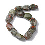 Natural Afican Bloodstone Beads Strands, Faceted, Nuggets