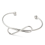 304 Stainless Steel Cuff Bangles, Infinite Wire Wrap Bangle