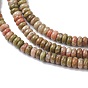 Natural Unakite Beads Strands, Rondelle