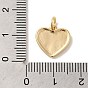 Real 18K Gold Plated Brass Enamel Pendants, with Jump Ring, Heart with Constellation Charm