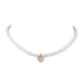 Ожерелья с подвесками в форме сердца из пресноводных ракушек в богемном стиле, Праздничные пляжные ожерелья из стеклянного бисера для женщин и девочек