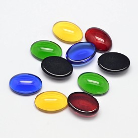 Oval Glass Cabochons, 13x18mm