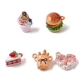 Alloy Enamel Pendants, Food Charms
