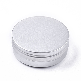 Round Aluminium Tin Cans, Aluminium Jar, Storage Containers for Cosmetic, Candles, Candies, with Screw Top Lid