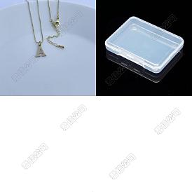 1pc 304 colliers pendentifs en acier inoxydable avec lettres, colliers de chaîne de boîte en laiton pour les femmes, sans plomb & sans nickel & sans cadmium , or